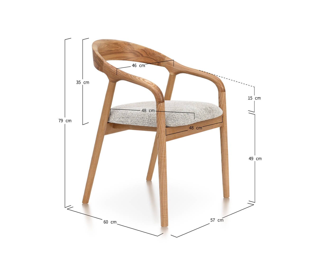 Chaise LUNA – Design Élégant & Courbes Enveloppantes